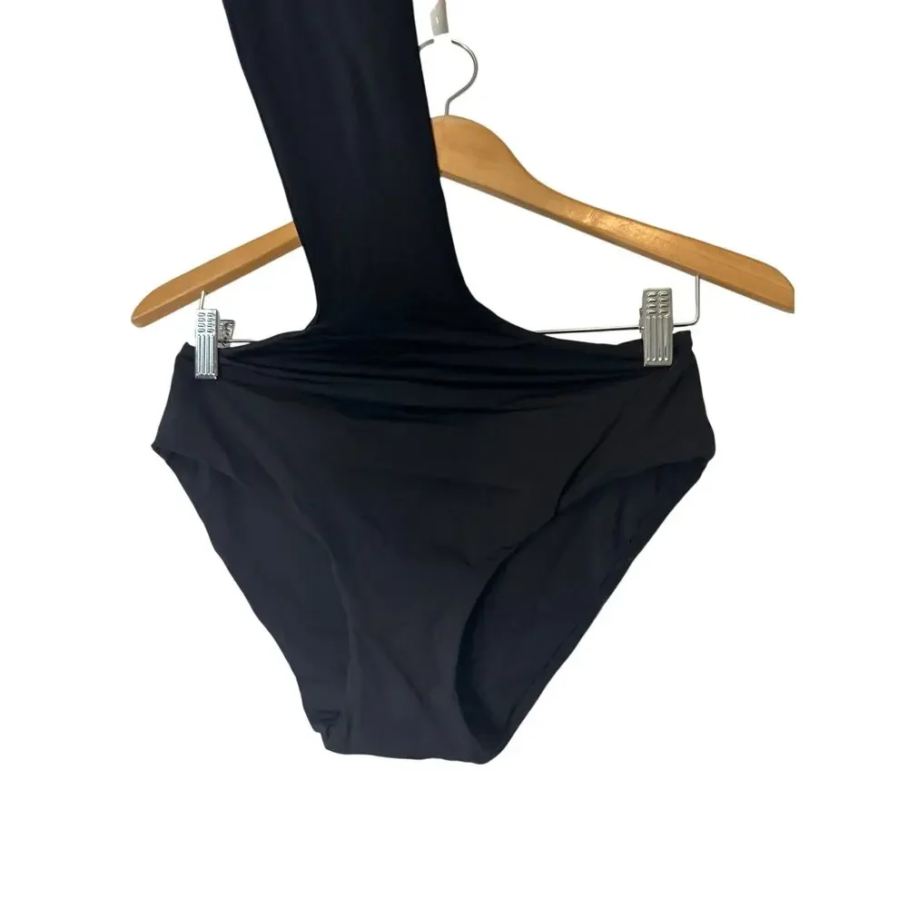Maygel Coronel Black One-Shoulder Cutout Style Bikini Set NWT Size 10